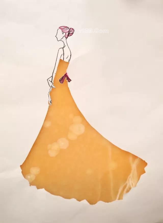 大理石紋理的裙子