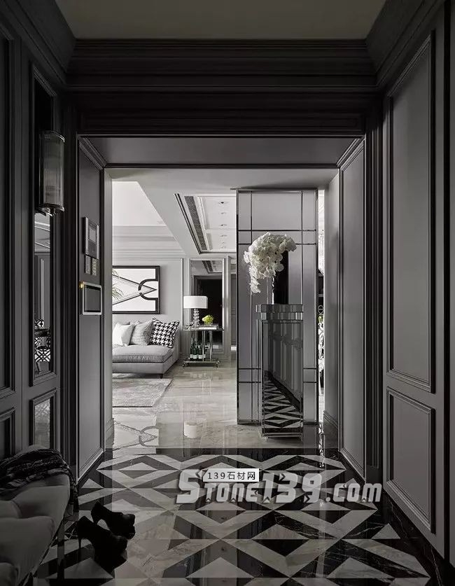 2018年最流行的大理石樓梯、過道、拼花應用分享
