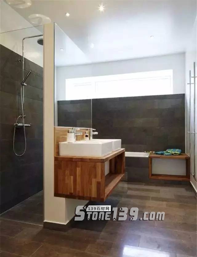 衛生間裝石材要這樣用 干濕分離效果好