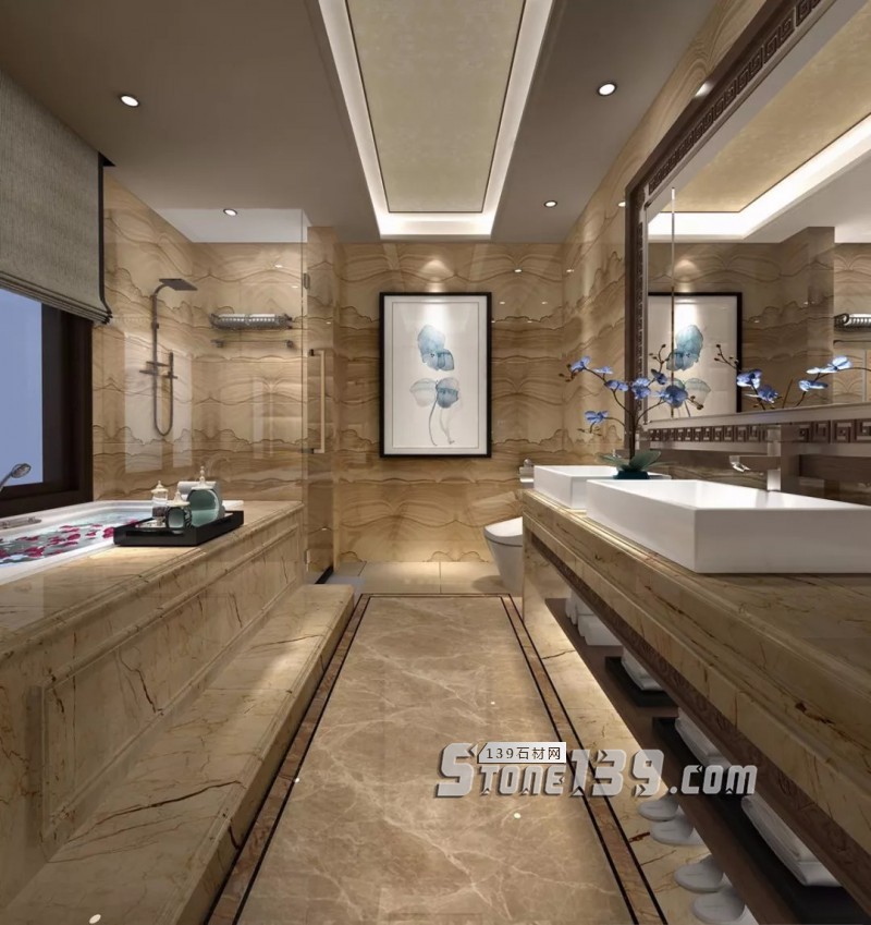 東南亞風格衛生間石材裝飾