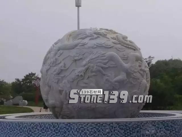 石雕龍球、圓球及浮雕