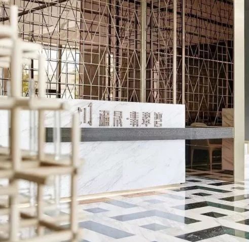 長沙綠白黑大理石設(shè)計裝飾案例 