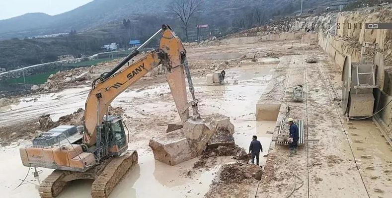 河南石灰石產地內鄉新德國米黃