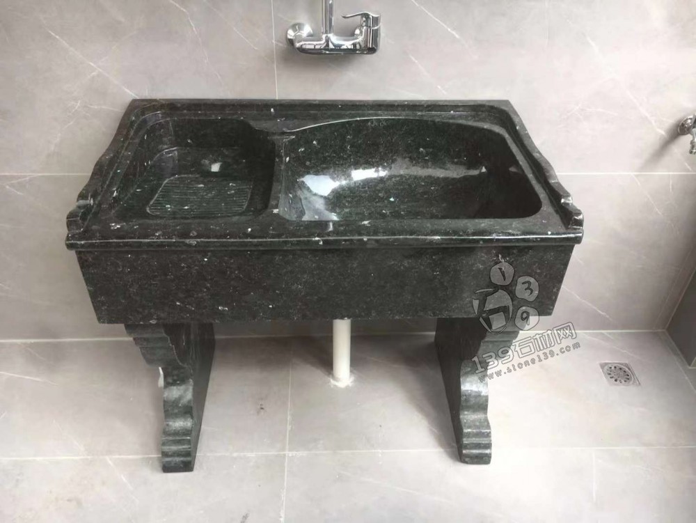 天然石材一體洗衣池家裝應用