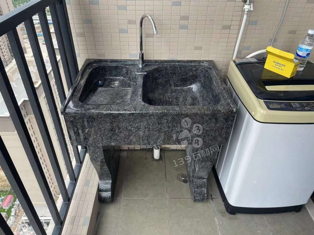 天然石材一體洗衣池家裝應用