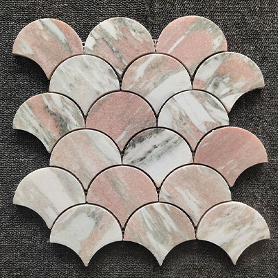 挪威紅魚鱗（扇形）馬賽克