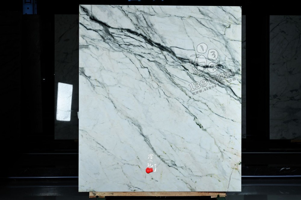 國產水墨魚肚白大理石 （極致平替進口魚肚白）