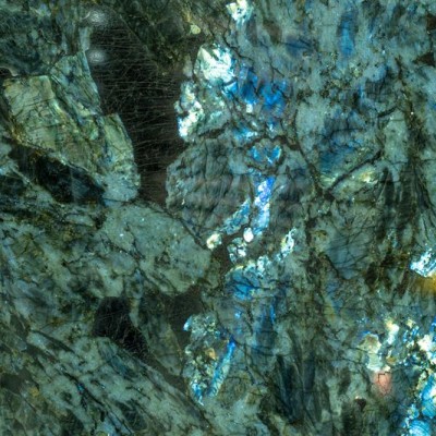 藍(lán)翡翠（拉長石）局部紋理與大板面